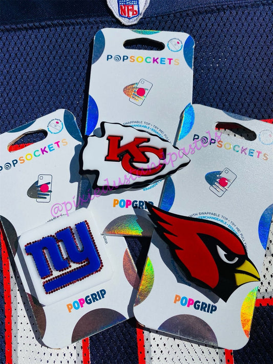 Game day! Fall means FOOTBALL! Sports team 3-Dimensional Phone Grips Bling Available! Chiefs-Cowboys- Show off your Favorite Team!