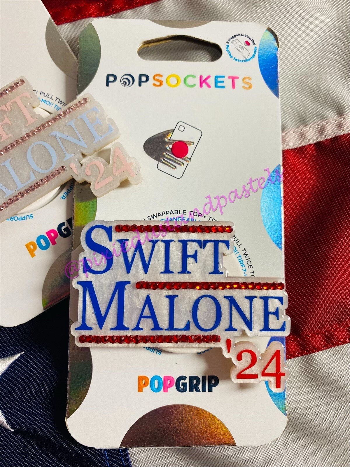 In my TTPD Era!! Swiftie and Malone Election Phone Pop! TS and Posty Music Inspired Phone Socket - American Fun Election design