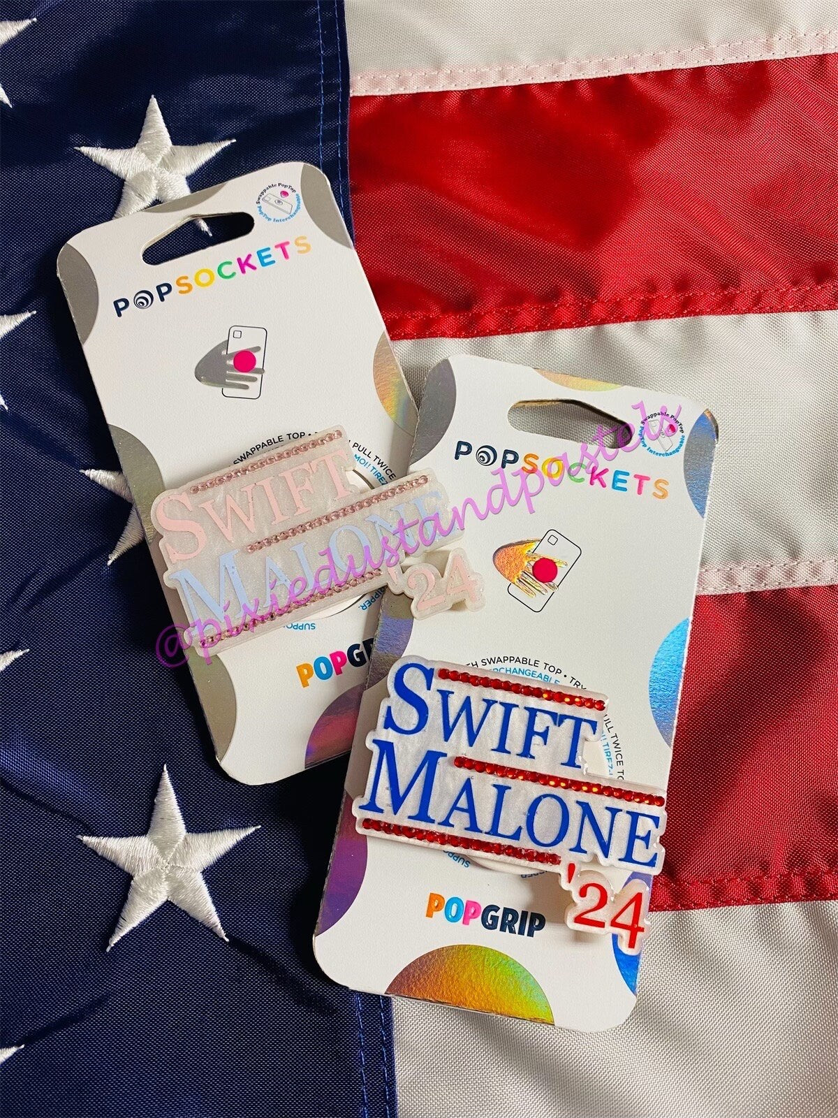 In my TTPD Era!! Swiftie and Malone Election Phone Pop! TS and Posty Music Inspired Phone Socket - American Fun Election design