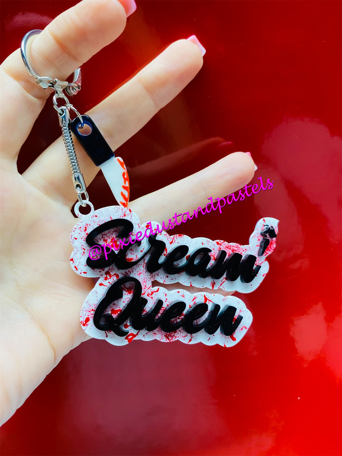 Custom Personalized Acrylic Name Keychains or Bag Charms - Pick your color and font!