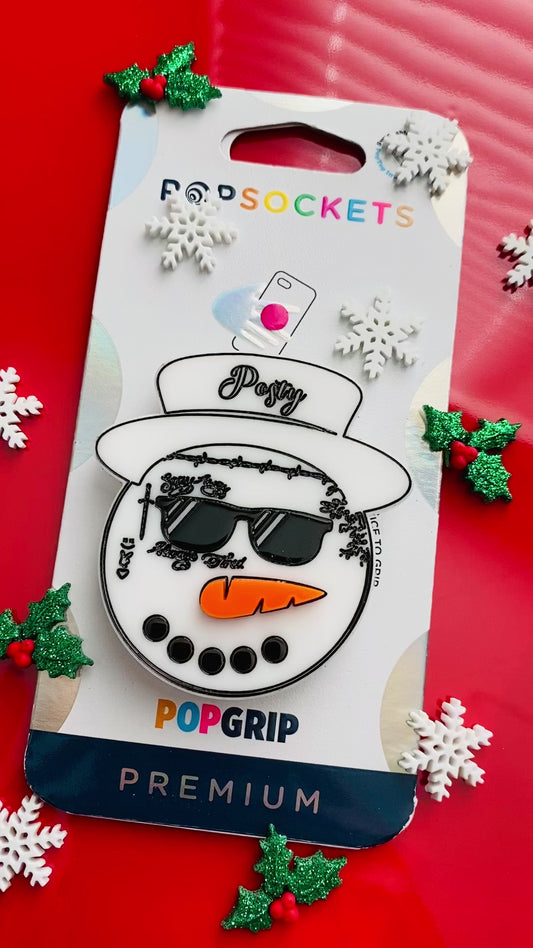 Posty the Snowman! Posty Malone the Snowman Phone Grip or Holiday Ornament!